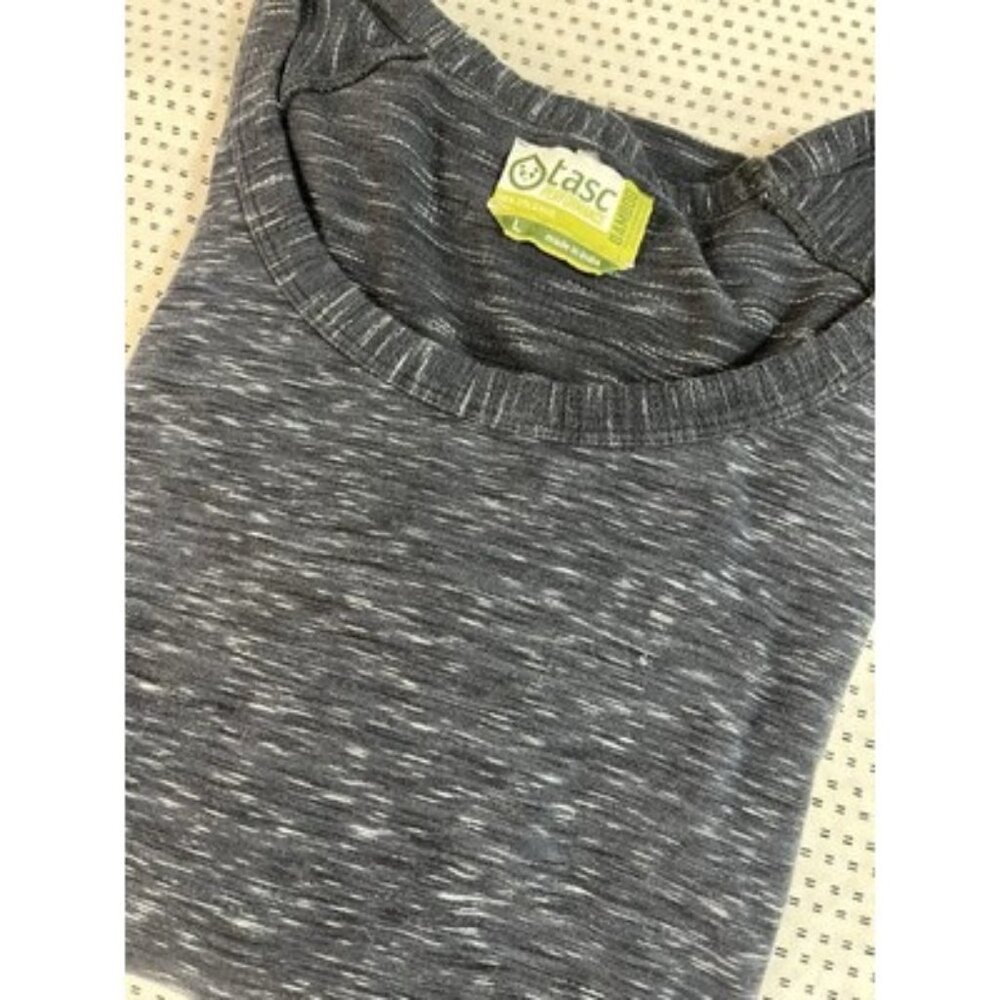 Tasc Pullover Sz L Black/Gray Bamboo Organic Cotton Sleeve thumb loops